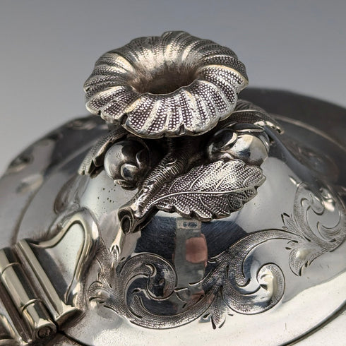 Antique British silver plate small teapot from around 1840